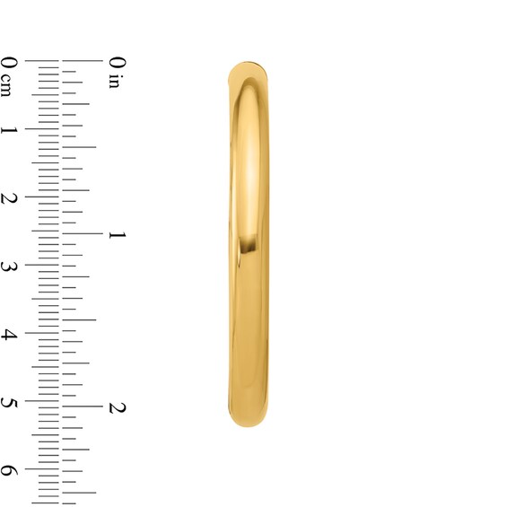 54.0mm Tube Open Hoop Earrings in Hollow 14K Gold