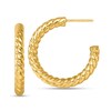 Thumbnail Image 1 of 25.7mm Rope Twist Open Hoop Earrings in Hollow 14K Gold