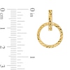 Thumbnail Image 2 of Diamond-Cut Circle Drop Earrings in Hollow 10K Gold