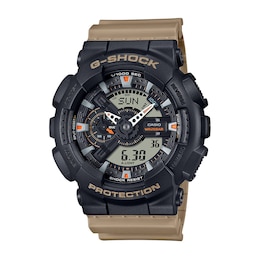 Men’s Casio G-Shock Analog-Digital Tan Resin Strap Watch with Black Dial (Model: GA110TU-1A5)