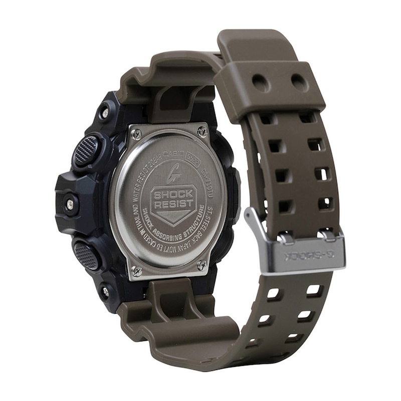 Main Image 2 of Men's Casio G-Shock Analog-Digital Brown Resin Strap Watch with Black Dial (Model: GA710TU-1A3)