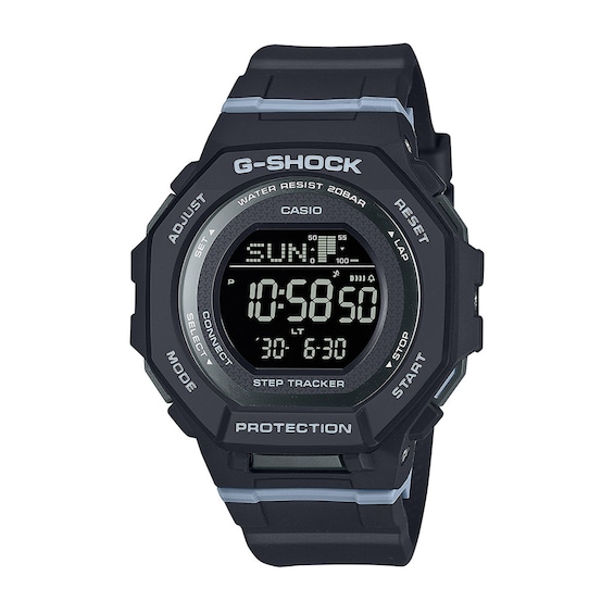 Ladiesâ Casio G-Shock Digital Step-Counter Black Resin Strap Watch with Black Dial (Model: Gmdb300-1)