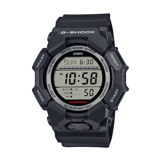 Menâs Casio G-Shock Long-Life Digital Black Bio-Based Resin Strap Watch (Model: Gd010-1)