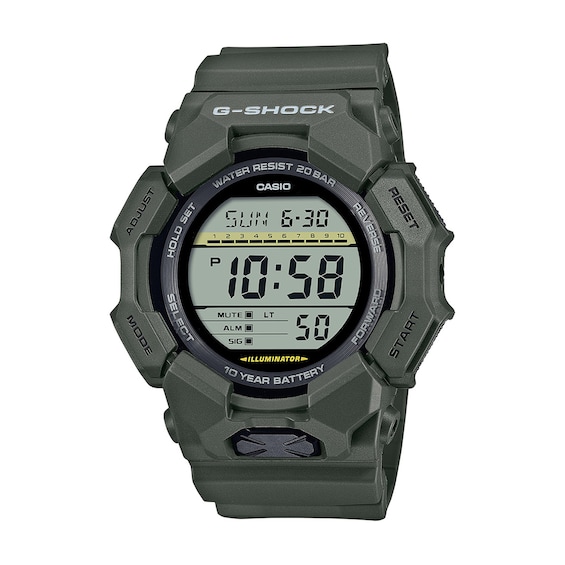 Men's Casio G-Shock Long-Life Digital Green Bio-Based Resin Strap Watch (Model: Gd010-3)