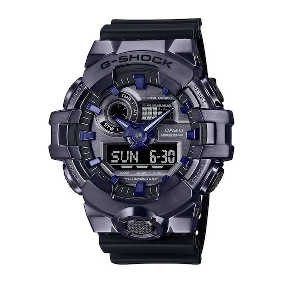 Menâs Casio G-Shock G-Steel Analog-Digital Black Resin Strap Watch with Black Dial (Model: Gm700P-6A)