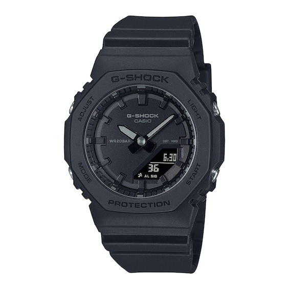 Ladiesâ Casio G-Shock Analog-Digital Matte Black Bio-Based Resin Strap Watch (Model: Gmap2100Bb1A)