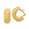 Thumbnail Image 1 of 20.0mm Grooved Hoop Earrings in Hollow 14K Gold