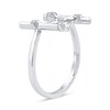 Thumbnail Image 2 of 1/8 CT. T.W. Certified Lab-Grown Diamond Bubbles Letter "H" Ring in Sterling Silver (F/VS2)