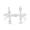 Thumbnail Image 3 of 1/8 CT. T.W. Certified Lab-Grown Diamond Bubbles Letter "H" Ring in Sterling Silver (F/VS2)