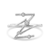 Thumbnail Image 3 of 1/8 CT. T.W. Certified Lab-Grown Diamond Bubbles Letter "Z" Ring in Sterling Silver (F/VS2)