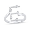 Thumbnail Image 1 of 1/8 CT. T.W. Certified Lab-Grown Diamond Bubbles Letter "E" Ring in Sterling Silver (F/VS2)