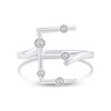 Thumbnail Image 3 of 1/8 CT. T.W. Certified Lab-Grown Diamond Bubbles Letter "E" Ring in Sterling Silver (F/VS2)