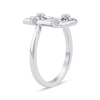Thumbnail Image 2 of 1/8 CT. T.W. Certified Lab-Grown Diamond Bubbles Letter "B" Ring in Sterling Silver (F/VS2)