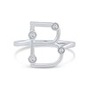 Thumbnail Image 3 of 1/8 CT. T.W. Certified Lab-Grown Diamond Bubbles Letter "B" Ring in Sterling Silver (F/VS2)
