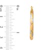 Thumbnail Image 2 of 32.28mm Diamond-Cut Pattern Hoop Earrings in Hollow 14K Tri-Tone Gold