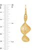 Thumbnail Image 2 of Ornate Swirl Drop Earrings in Solid 14K Gold