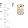 Thumbnail Image 2 of 14.92mm Diamond-Cut Center Hoop Earrings in Solid 14K Two-Tone Gold