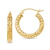 Thumbnail Image 1 of 19.0mm Mesh Tube Hoop Earrings in Hollow 14K Gold