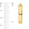 Thumbnail Image 2 of 28.0mm Squared Oval Hoop Earrings in Hollow 14K Gold