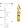 Thumbnail Image 2 of 25.3mm Twist Oval Hoop Earrings in Hollow 14K Gold