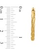 Thumbnail Image 2 of 32.0mm Textured Twist Hoop Earrings in Hollow 14K Gold