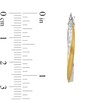 Thumbnail Image 2 of 25.0mm Diamond-Cut Twist Hoop Earrings in Hollow 14K Two-Tone Gold