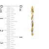 Thumbnail Image 2 of 23.0mm Textured Twist Hoop Earring in Hollow 14K Two-Tone Gold