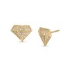 Thumbnail Image 1 of 1/3 CT. T.W. Diamond Faceted Diamond-Shaped Stud Earrings in 10K Gold