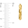 Thumbnail Image 2 of 22.0mm Twist Oval Hoop Earrings in Hollow 14K Gold