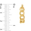 Thumbnail Image 2 of 21.4mm Oval Chain Link Hoop Earring in Hollow 14K Gold