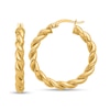 Thumbnail Image 1 of 27.3mm Rope Twist Hoop Earrings in Hollow 14K Gold
