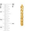 Thumbnail Image 2 of 27.3mm Rope Twist Hoop Earrings in Hollow 14K Gold