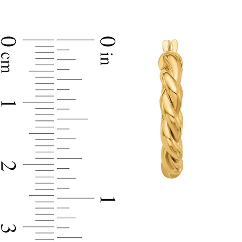 Main Image 2 of 23.0mm Rope Twist Hoop Earrings in Hollow 14K Gold