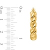 Thumbnail Image 2 of 24.9mm Twist Hoop Earrings in Hollow 14K Gold