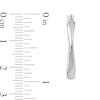 Thumbnail Image 2 of 25.5mm Twist Hoop Earrings in Hollow 14K White Gold