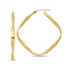 Thumbnail Image 1 of 40.3mm Twist Square Hoop Earrings in Hollow 14K Gold