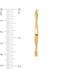 Thumbnail Image 2 of 40.3mm Twist Square Hoop Earrings in Hollow 14K Gold