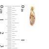 Thumbnail Image 2 of 15.0mm Layered Twist Hoop Earrings in Hollow 14K Tri-Tone Gold