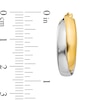 Thumbnail Image 2 of 23.0mm Crossover Oval Hoop Earrings in Hollow 14K Two-Tone Gold