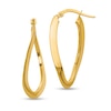Thumbnail Image 1 of 33.0mm Twist Oval Hoop Earrings in Hollow 14K Gold