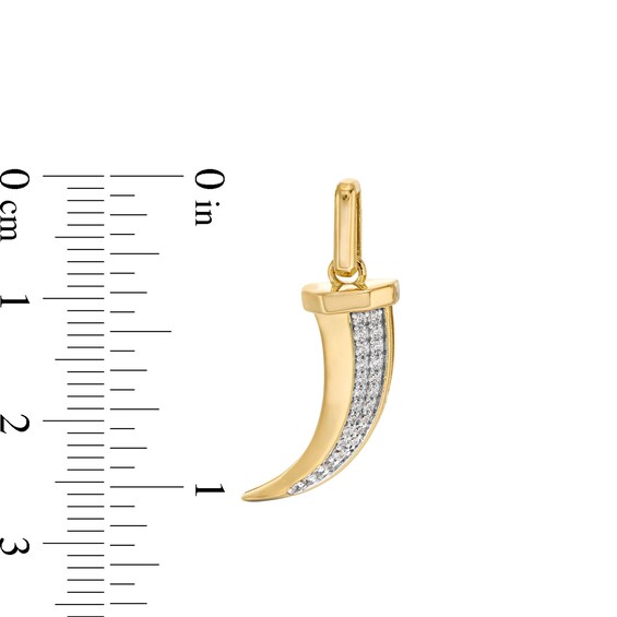1/8 CT. T.w. Diamond Horn Pendant in 10K Gold - 20â
