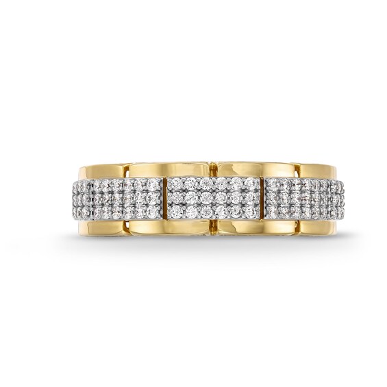3/4 CT. T.w. Rectangle Multi-Diamond Segments Ring in 10K Gold