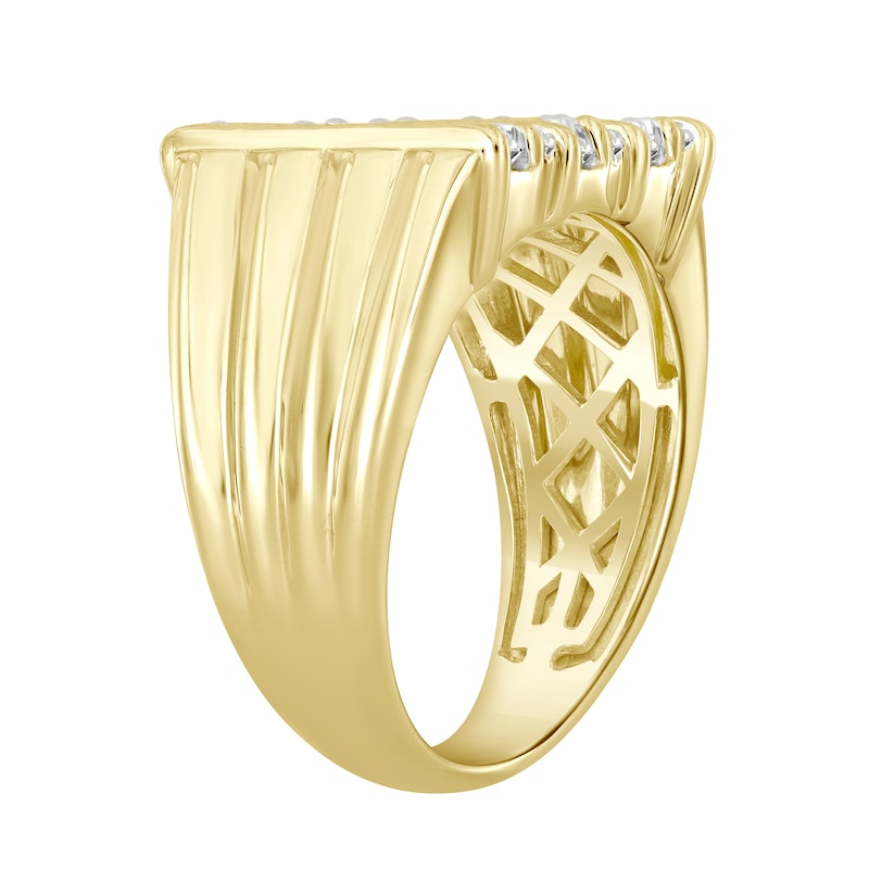 Main Image 2 of 2 CT. T.W. Certified Lab-Grown Diamond Nine Stone Column Ring in 10K Gold (F/SI2)