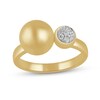 Thumbnail Image 1 of 1/10 CT. T.W. Certified Lab-Created Multi-Diamond Bead Ring in Sterling Silver with 24K Gold Plate (F/SI2)