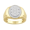 Thumbnail Image 1 of 1/2 CT. T.W. Oval-Shaped Multi-Diamond Frame Signet-Style Ring in 10K Gold