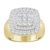 Thumbnail Image 1 of 2-1/4 CT. T.W. Cushion-Shaped Certified Lab-Grown Multi-Diamond Double Frame Ring in 10K Gold (F/SI2)