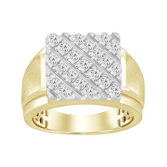 1 CT. T.w. Certified Lab-Grown Diamond Square-Top Ring in 10K Gold (F/Si2)