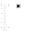 Thumbnail Image 2 of 3/4 CT. T.W. Square-Shaped Black and White Multi-Diamond Frame Stud Earrings in 10K Gold