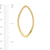 Thumbnail Image 2 of 44.73mm Oval Hoop Earrings in Hollow 14K Gold