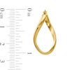 Thumbnail Image 2 of 24.0mm Twist Oval Hoop Earrings in Hollow 14K Gold